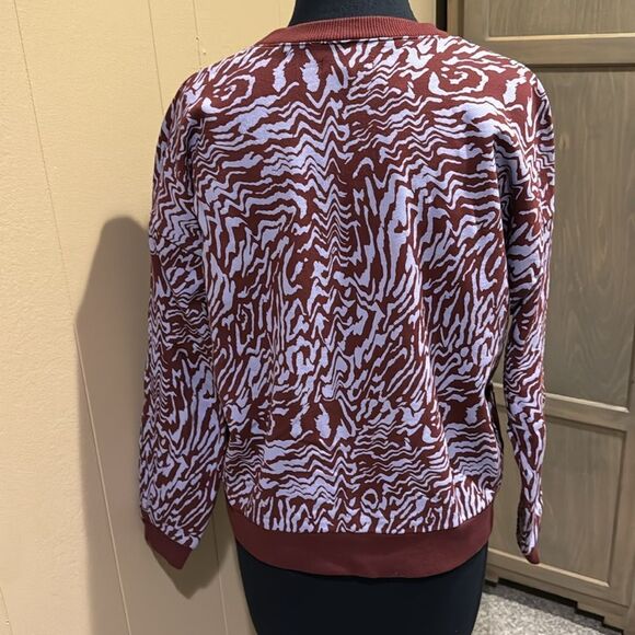 Madewell (Re)sourced Cotton Oversized Sweatshirt in Tigerized Print. NWOT. XS. - Picture 7 of 9